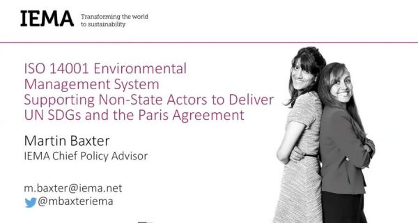 ISO 14001 Environment Management System—Supporting Non-State Actors to Deliver UN SDGs and the Paris Agreement